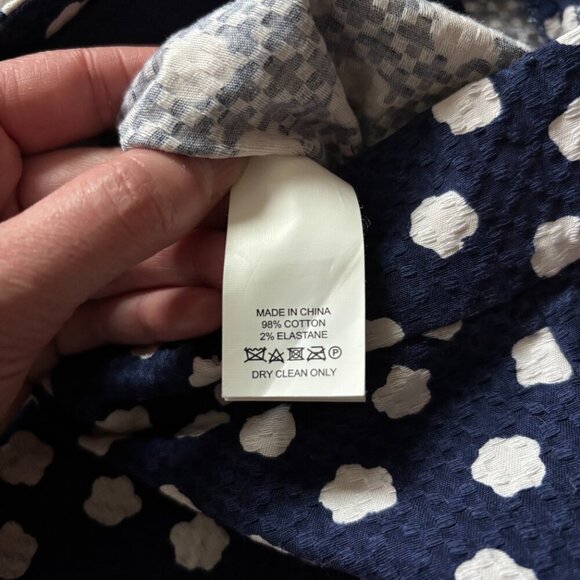 Kate Spade Cloud Dot Jacquard Cropped Pant Womens Size 0 Office Preppy Polka Dot - Picture 6 of 11